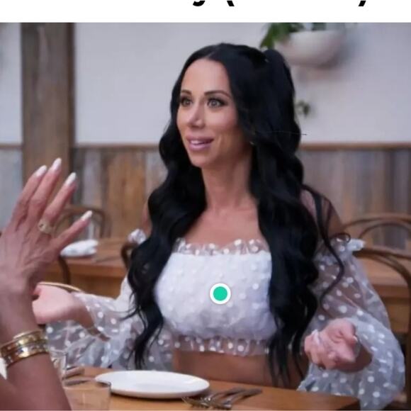 Majorelle Sheer White Crop Top (M) - Picture 2 of 8